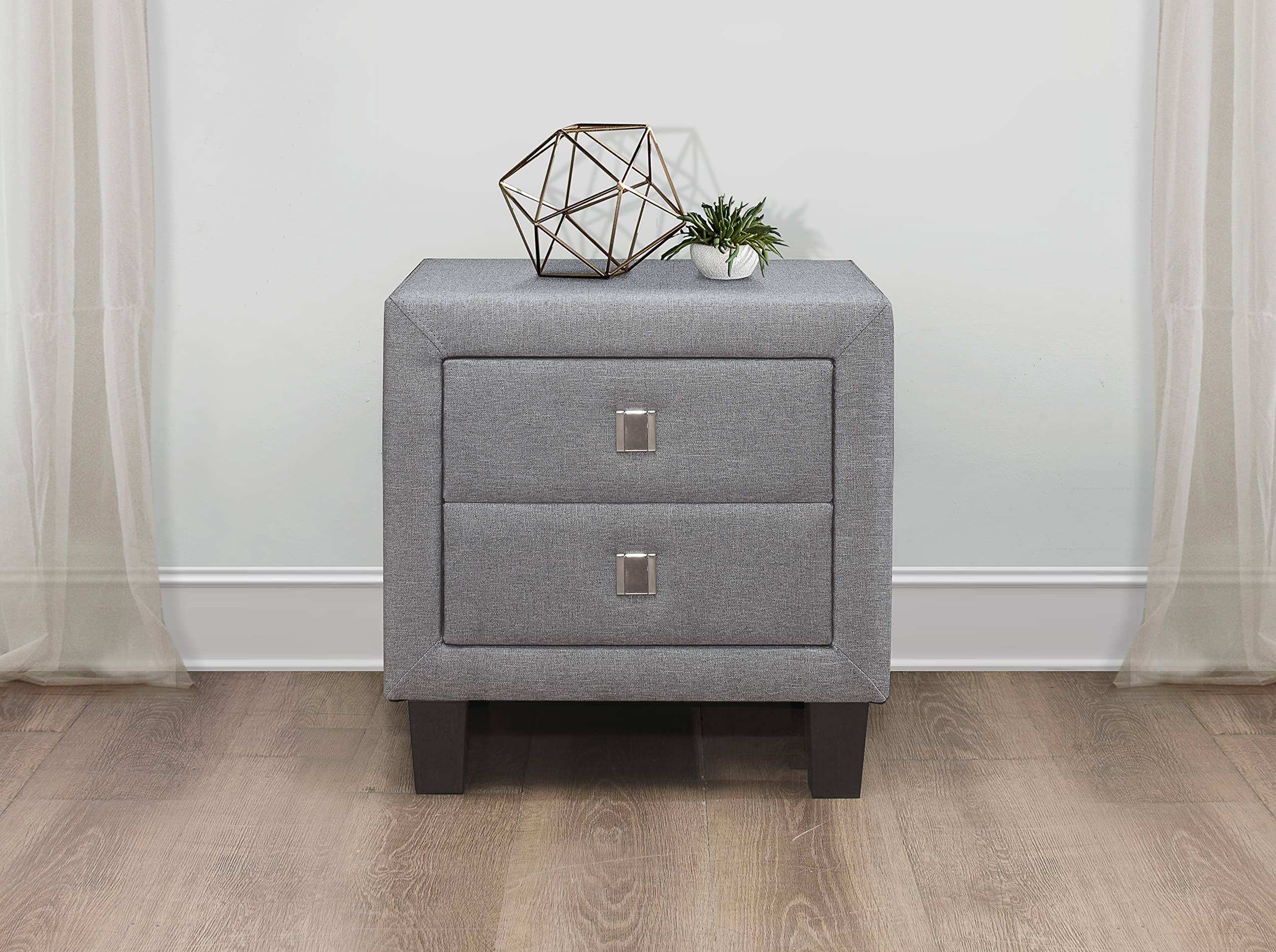 Neos Modern Furniture Night Stands, Gray